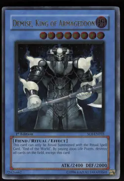 Demise, King of Armageddon (UTR) SOI-EN035 Ultimate Rare 1st Edition YU-GI-OH - Image 1