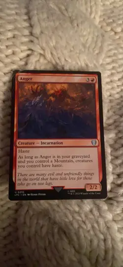 Collectible Trading Card Magic The Gathering Lord of the Rings Anger ✨ - Image 1