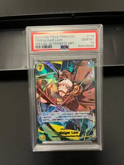 2025 ONE PIECE PRB02-PREMIUM BOOSTER SPECIAL ALT ART #119 TRAFALGAR LAW PSA 10 - Image 2