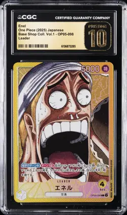 2025 ONE PIECE: JAPANESE SHOP COLLECTION VOL. 1 #OP05-098 ENEL CGC 10 PRISTINE - Image 1