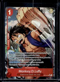 2026 One Piece Azure Sea's Seven Monkey D. Luffy Super Rare Alt Art #OP14-013 - Image 1