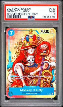 2024 ONE PIECE PROMOS CONVENTION EXCLUSIVE #043 MONKEY D. LUFFY PSA 9 - Image 1