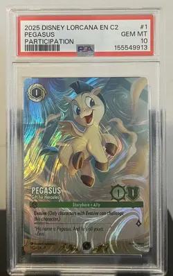 2025 DISNEY LORCANA EN C2-CHALLENGE PROMO PEGASUS - GIFT FOR HERCULES PSA 10 - Image 1