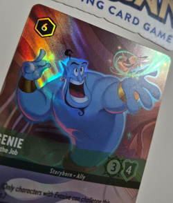 Disney Lorcana The First Chapter Enchanted Double Sword Error Genie On the Job - Image 1