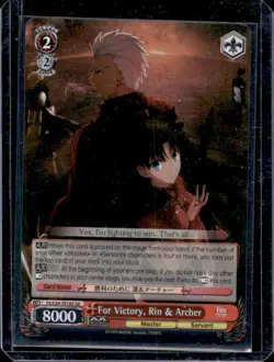 Weiss Schwarz Stay Night unlimited For Victory, Rin & Archer FS/S34-TE18S SR - Image 1