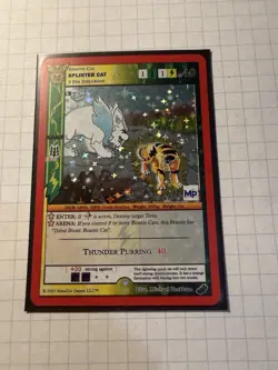 METAZOO M2P2 X WYP Splinter Cat PROMO CARD FULL HOLO - TCG FH Chase Card - Image 1