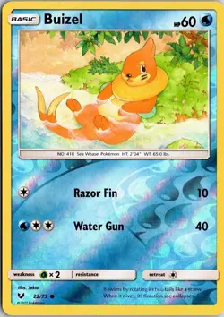 Buizel Shining Legends 23/73 Common Holo 2017 Pokemon Card TCG CCG - Image 1
