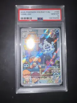 Pokemon TCG Vanillish Paradox Rift Card 190/18 Holiday Stamp PSA 10 - Image 1