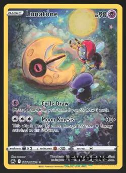 Lunatone - GG11/GG70 - Full Art Holo - Crown Zenith Gal Gallery Pokemon Card - Image 1