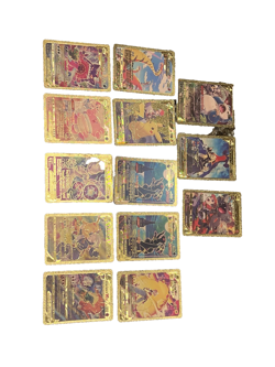 13 golden full art Pokemon cards - Image 1