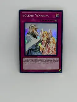 Yugioh Card Solemn Warning CT08-EN015 SUPER RARE - NM - Image 1