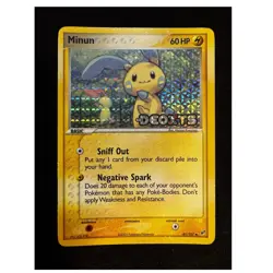 Minun 41/107 EX Deoxys STAMPED Reverse Holo 2005 Pokemon Card Rare Promo LP - Image 1