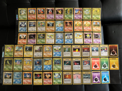 Lot of 62 Vintage 1999 Pokemon BASE SET Cards, Common + Uncommon + Rare LP-NM - Image 1