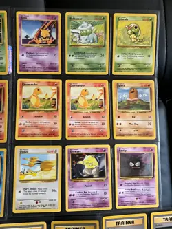 Lot of 62 Vintage 1999 Pokemon BASE SET Cards, Common + Uncommon + Rare LP-NM - Image 4