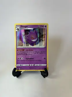 Gengar HOLO RARE card 085/202 Sword & Shield Base Set 2020 Pokemon TCG LP - Image 1