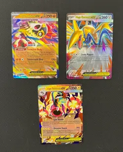 Lot of Pokemon TCG - (3) Double Rare Mega EX Holo Cards - Image 1