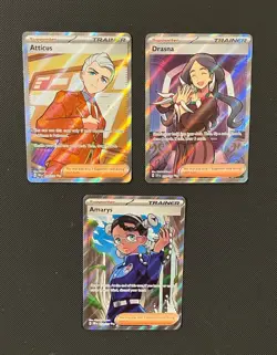 Lot of Pokemon TCG - 3 Full Art Ultra Rare Trainer Holo Cards (Drasna) - Image 1
