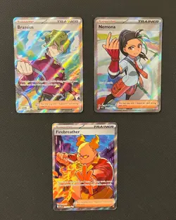 Lot of Pokemon TCG - 3 Full Art Ultra Rare Trainer Holo Cards (Nemona) - Image 1