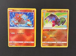Heatran & Hawlucha - Pokemon TCG - 2 Card Lot (Radiant Rare Holo) - Image 1