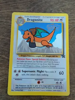 Dragonite 5 Black Star Promo WOTC Pokemon Card Non Holo EXCELLENT 1999 - Image 2