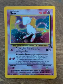 Mew 9 Black Star Promo Holo WOTC Pokemon Card EXCELLENT 2000 - Image 1
