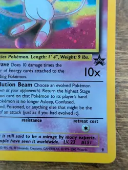 Mew 9 Black Star Promo Holo WOTC Pokemon Card EXCELLENT 2000 - Image 3