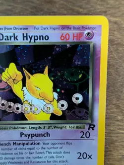 Dark Hypno 9/82 Team Rocket Holo Rare WOTC Pokemon Card EXCELLENT - Image 4
