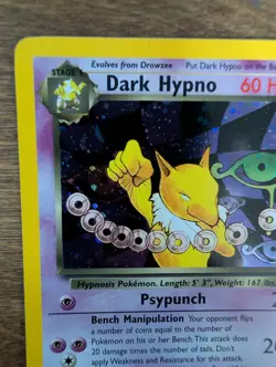 Dark Hypno 9/82 Team Rocket Holo Rare WOTC Pokemon Card EXCELLENT - Image 5