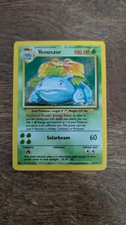 Venusaur 15/102 Base Set Holo Rare WOTC Pokemon Card EXCELLENT - Image 1