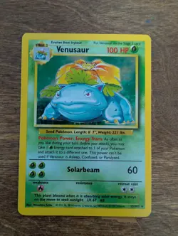 Venusaur 15/102 Base Set Holo Rare WOTC Pokemon Card EXCELLENT - Image 2