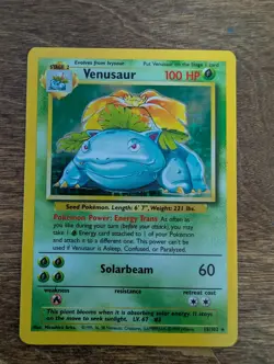 Venusaur 15/102 Base Set Holo Rare WOTC Pokemon Card EXCELLENT - Image 3