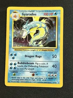 Gyarados - 6/102 - Pokemon Base Set Unlimited Holo Rare Card WOTC LP - Image 1