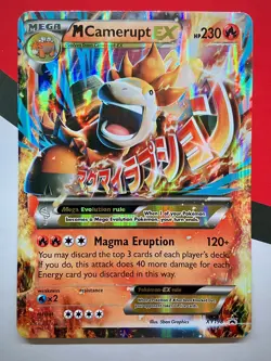 JUMBO Mega M Camerupt EX Oversized Promo Card XY198 2017 Pokemon NM - Image 1