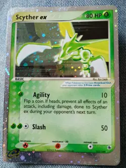 Scyther ex 102/109 Ruby and Sapphire Holo Pokemon Card - Image 1