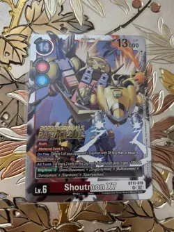 Digimon Card Game Shoutmon (X7) BT12-112 Regionals Participant 2023 - Image 1