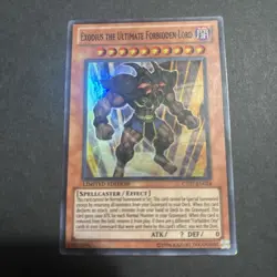 Yugioh Exodius the Ultimate Forbidden Lord CT07-EN024 Super Rare Limited Ed. LP - Image 1