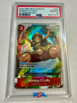 2024 One Piece Wings of The Captain Monkey.D.Luffy Rare Alt Art #OP06-013 PSA 10 - Image 1