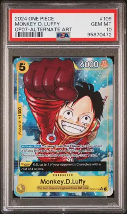 2024 One Piece 500 Years In The Future MONKEY D. LUFFY #109 PSA 10 Alt Art - Image 1