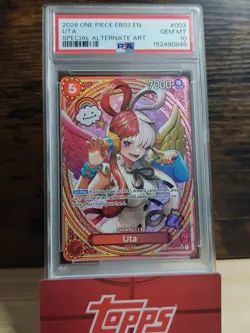 2026 ONE PIECE EB03-ONE PIECE HEROINES EDITION SPECIAL ALT ART #003 UTA PSA 10🔥 - Image 3