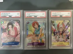 2025 ONE PIECE PROMOS ILLUSTRATION BOX Yamato, Boa Hancock, O-Nami PSA 9 Set - Image 1