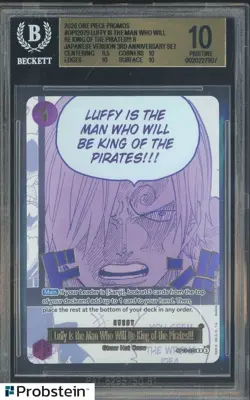 2026 One Piece Promos OP12079 Luffy Is The Man Who Become King of Pirates BGS 10 - Image 1
