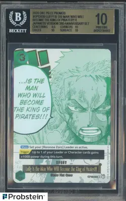 2026 One Piece Promos OP12039 Luffy Is The Man Who Become King of Pirates BGS 10 - Image 1
