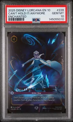 Disney Lorcana Can't Hold It Back Anymore Enchanted PSA 10 - Image 1