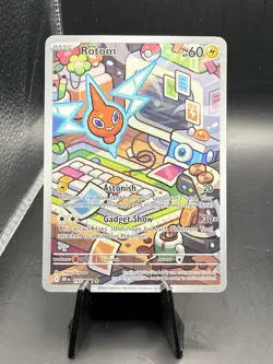 Pokemon TCG Rotom 197/182 Destined Rivals Full Art Holo Card with Illustration - Image 1