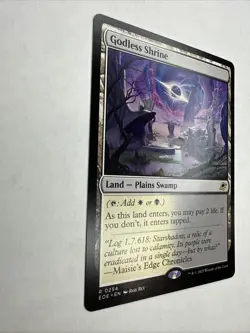 Godless Shrine Edge of Eternities Regular Rare Card 254 MTG NM - Shock Land - Image 2