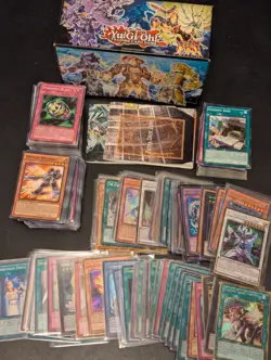 Yugioh Yu-Gi-Oh TCG Large 380+ Card Lot - 84 HOLOS - 1st Editions Deck Box Xtras - Image 1
