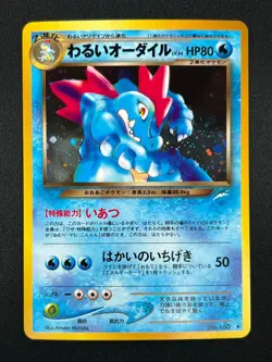 [NM] Dark Feraligatr Pokemon Card Japanese No.160 Neo Destiny Vintage Holo 24M4 - Image 2