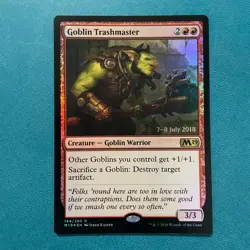 MTG NM: Goblin Trashmaster - Prerelease Cards (PRE) M19, Holo/Foil, English - Image 1