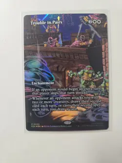 MTG - Trouble in Pairs - FOIL Borderless Mythic #3 - TMNT Source Material - NM - Image 1