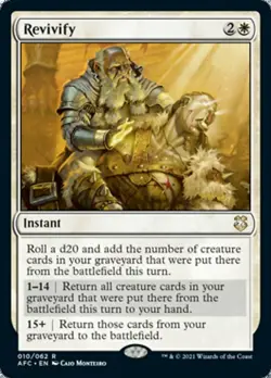 REVIVIFY x1 ~mtg NM-M Forgotten Realms Commander Rare - Image 1